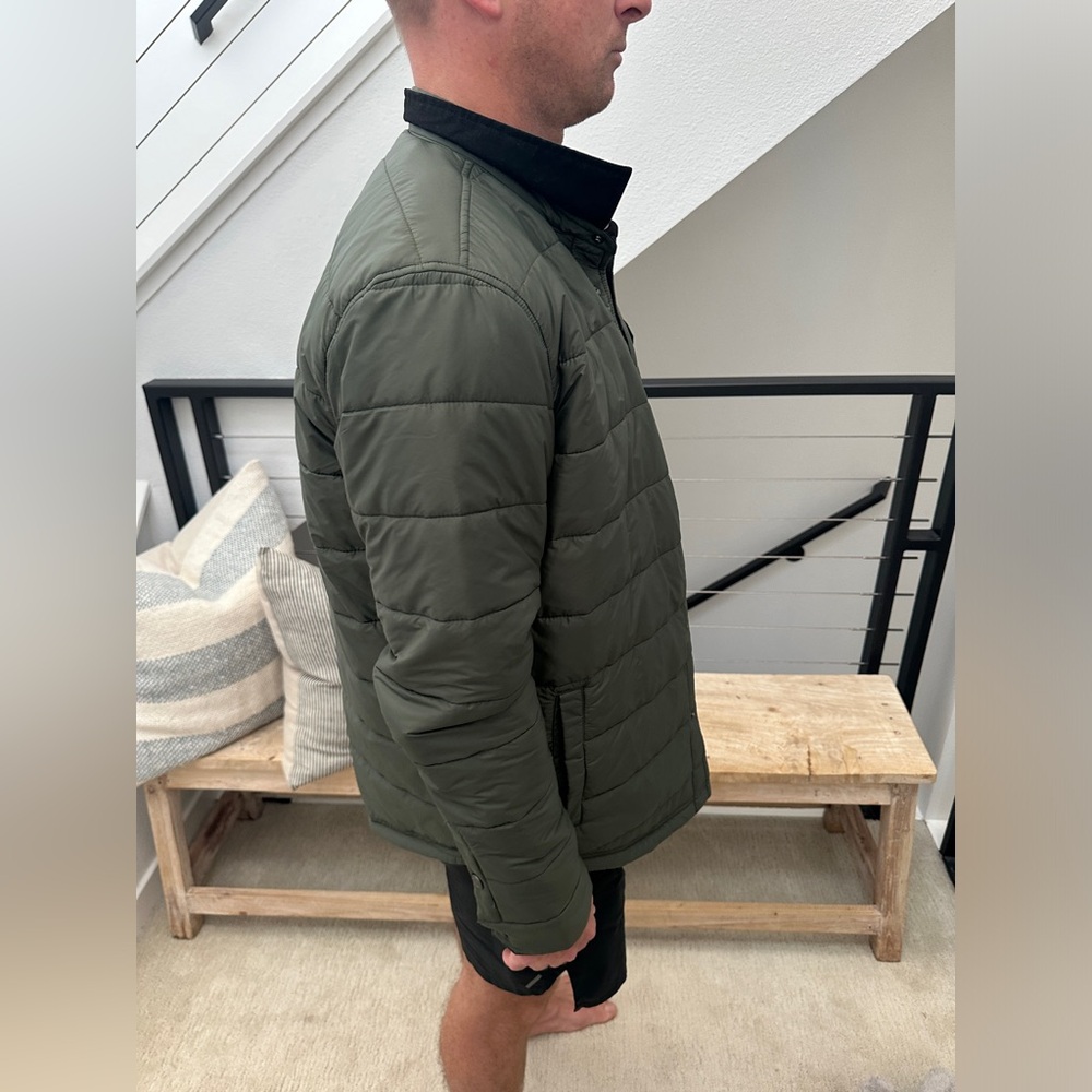 O’Neill Zepher Reversible Quilted Jacket Green Black Men’s | NWOT Size M - Picture 4 of 12